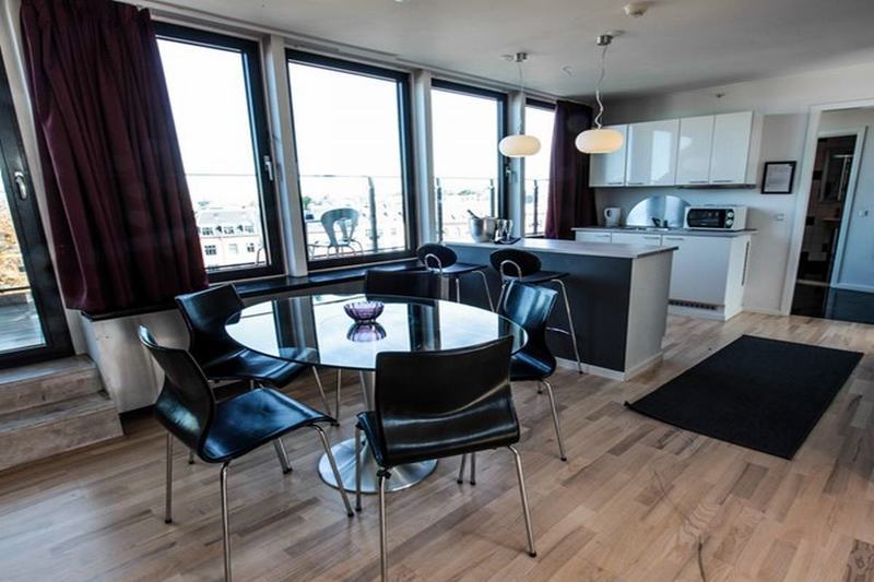Manon Les Suites Guldsmeden Kodaň Exteriér fotografie A kitchen in a serviced apartment in Berlin, Germany